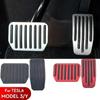 For Tesla Model 3 Y Foot Pedals Cover Accesories Aluminum Alloy Accelerator Gas Fuel Brake Rest Pads Mat