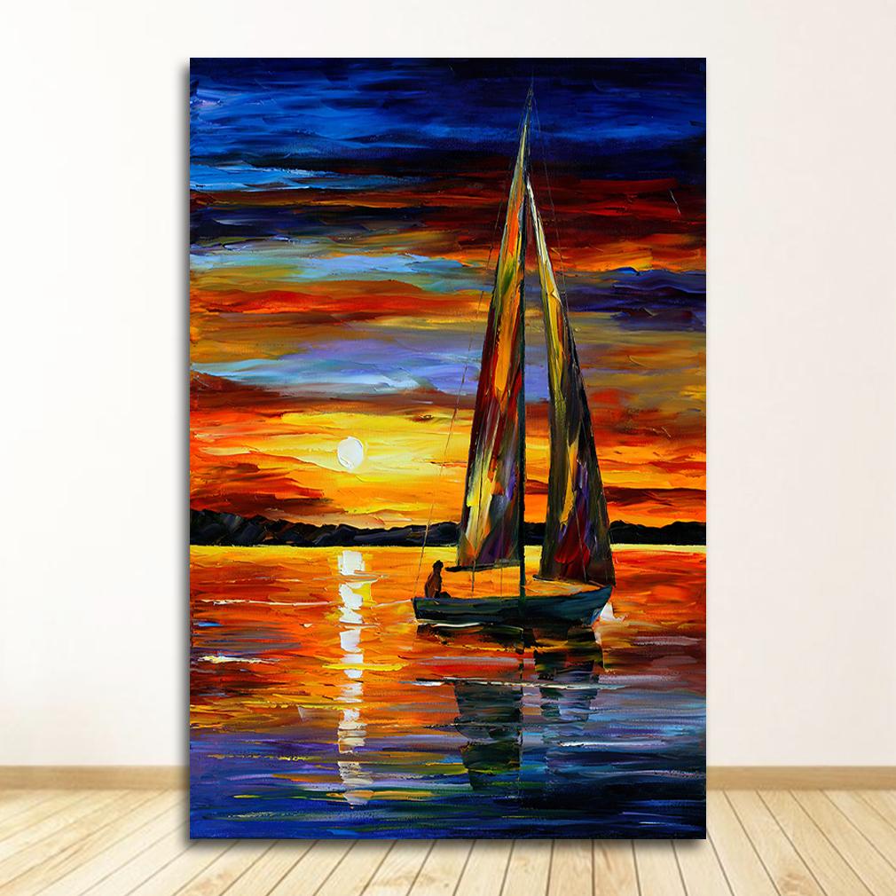 Абстрактная раскраска, ручная роспись, картина маслом, пейзаж для гостиной, постеры, настенное украшение для дома без рамки