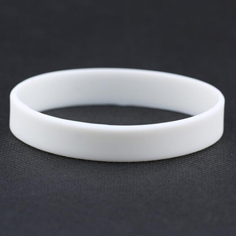 New Fashion Trendy Silicone Rubber Wristband Flexible Wrist Band Cuff Bracelet Bangle 1Pcs