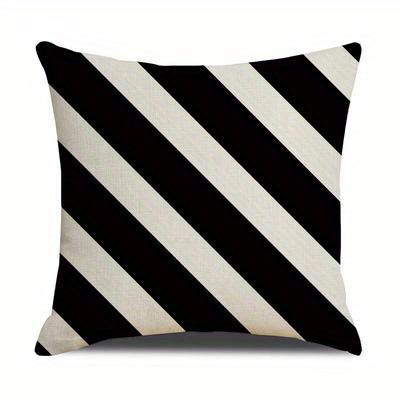 Home Decor Abstract Black & White Pattern Pillow Covers Pattern Cushion Cover Suitable For Sofa Bedroom Car Pillow Cover