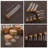 5/10/12/20/24pcs Transparent Glass Bottles Jars Vials Terrarium with Bamboo Lids for Art Crafts Wedding Favors 30*40mm 15ml