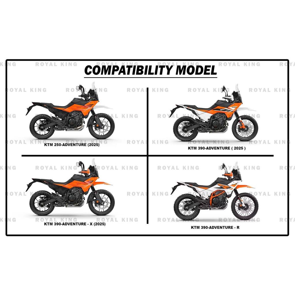 Fit For KTM 250 "390 ADV, ADV 390 X/R (2025) Crash Guard Combo Pack Of 3 Items"