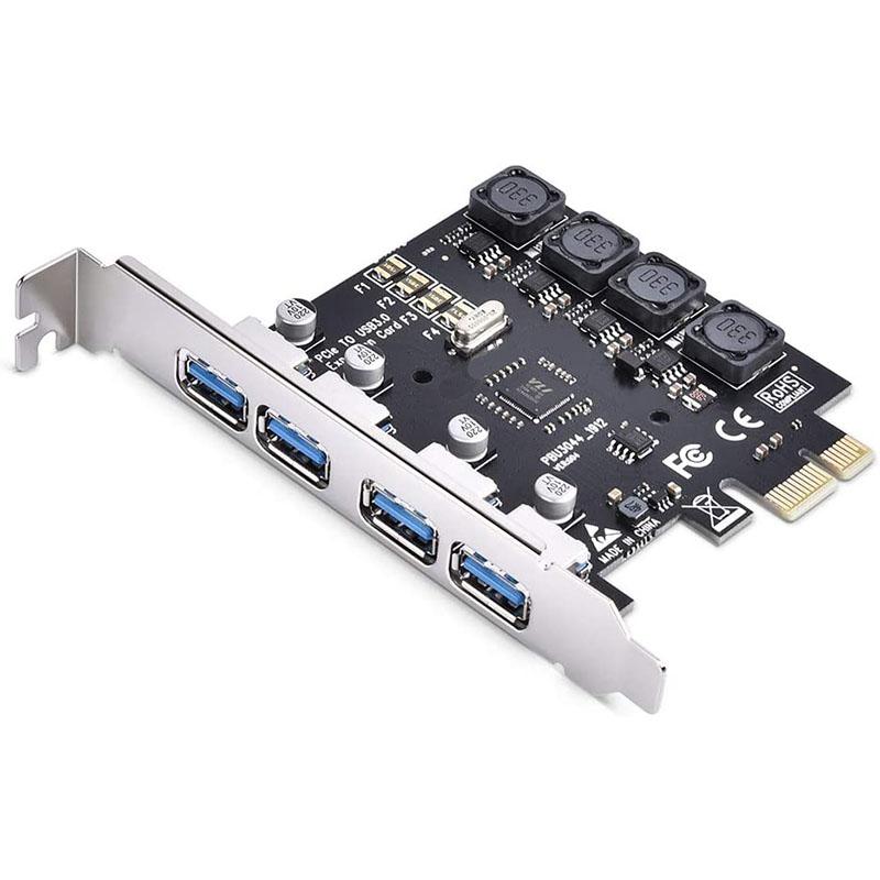 Самопитающаяся карта PCIE USB 3.0 4 порта PCI Expree к USB карта расширения Суперскорость 5 Гбит/с PCI-e USB3 концентратор контроллер адаптер