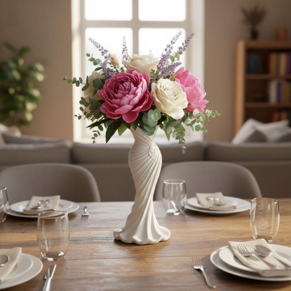Flower Arrangement 3D Printed Flower Vases Gown-Shaped Decorative Vase  Home Desktop Decorations