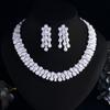 Necklace Earrings Jewelry Set Chain Luxury Super Flash Zircon Bridal Wedding Dress Dress Accessories Set