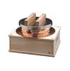 Shinko Metal Rice Cooker Wood Stand with Copper (Paulownia Crystal)
