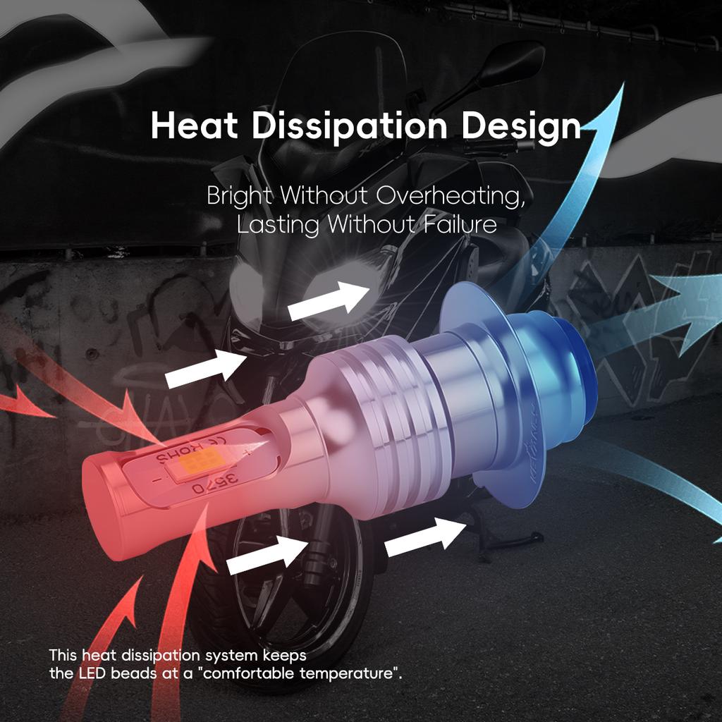 Светодиодные лампы H4 BA20D P15D Светодиодная фара для мотоцикла Дальний/Ближний свет Лампа Светодиодный прожектор Двухцветные аксессуары для мотоцикла Подключи и играй