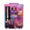 Кукла-модель - MONSTER HIGH - JHK30 - Клодин В школу - Питомец - Золотые украшения - 7 аксессуаров
