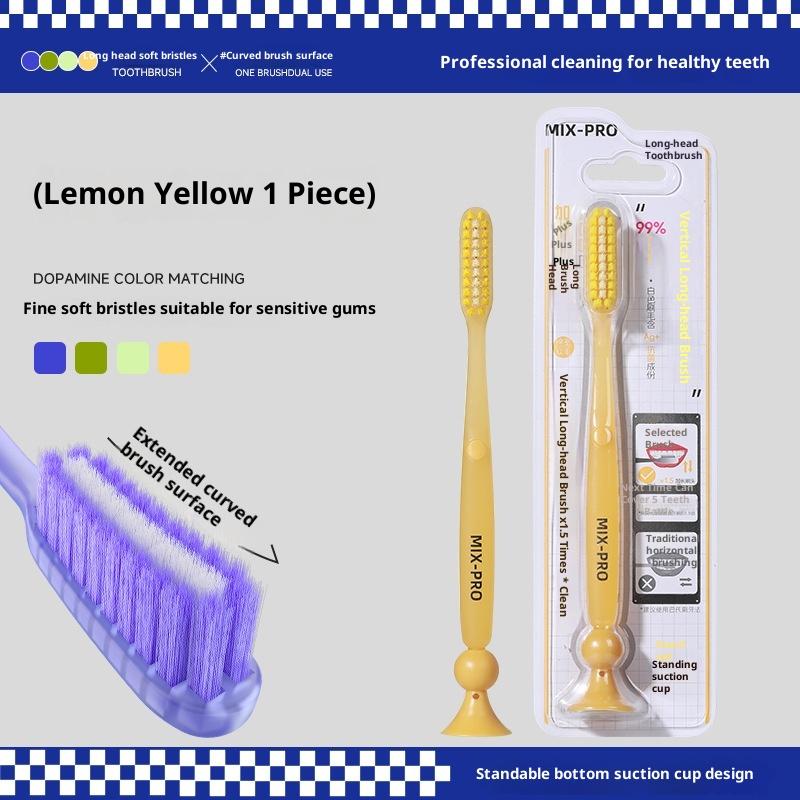 Мягкая щетина, длинная головка, устойчивая взрослая зубная щетка для глубокой чистки полости рта, бытовой стоматологический продукт