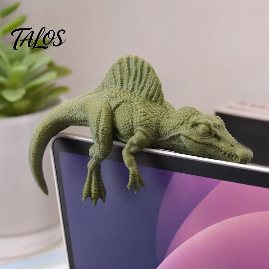 Аксессуар Динозавр для Компьютерного Монитора 4 шт. 3D-печатный Топпер, Веселый Декор для Рабочего Стола, Игрушка для Салона Автомобиля, Панели Монитора с Милыми Животными, Телевизора, Декор Рамки для Фотографий