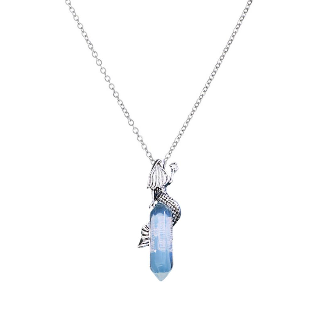 Элегантное ожерелье-подвеска в виде русалки с кристаллами, регулируемая длина, чокер, стильная цепочка для ключиц, украшение для любителей ювелирных изделий