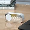Bluetooth Speaker Digital Alarm Clock Radio with LED Mirror Display Loud Alarm Clock for Dual Loud Alarm Clock Weather Forecasts