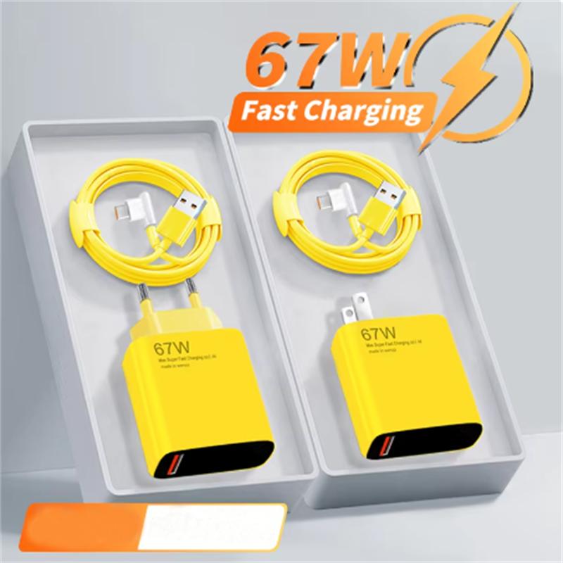 67 Вт сверхбыстрая зарядка USB C желтый Super Flash Charge EU быстрая зарядка для телефона зарядное устройство
