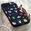 M283 Black White Moon Stars Space Astronaut Angel Eyes Soft Phone Cases for iPhone Samsung Xiaomi Rdemi Huawei Honor Infinix Realme OPPO All Model