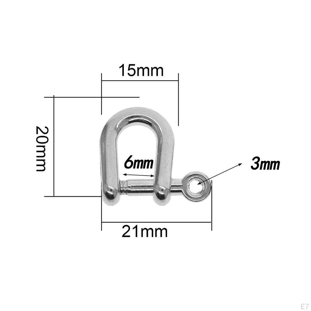 10 шт., пряжки-подковы, зажимы для браслета, ключ из цинкового сплава, крепежные детали Chian, D-кольца, винтовой штифт для DIY