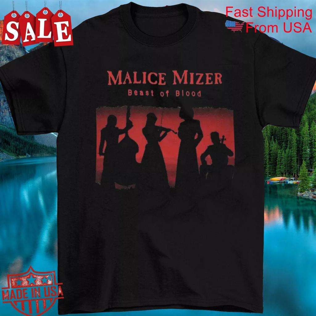 Malice Mizer beast of blood Black Cotton Unisex T Shirt Full Size S-5XL