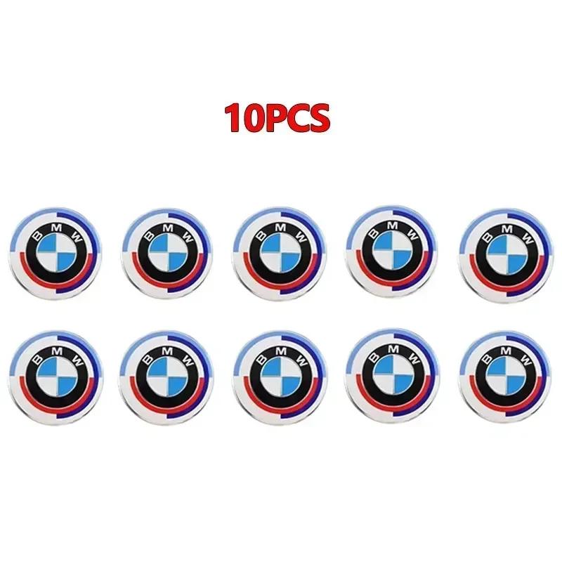 For BMW M X3 X5 X6 11/14mm Car Remote Key Fob Emblem Badge Radio Button Sticker For BMW 50th E46 E90 E49 F30 F80 E36 E46 E93 E9