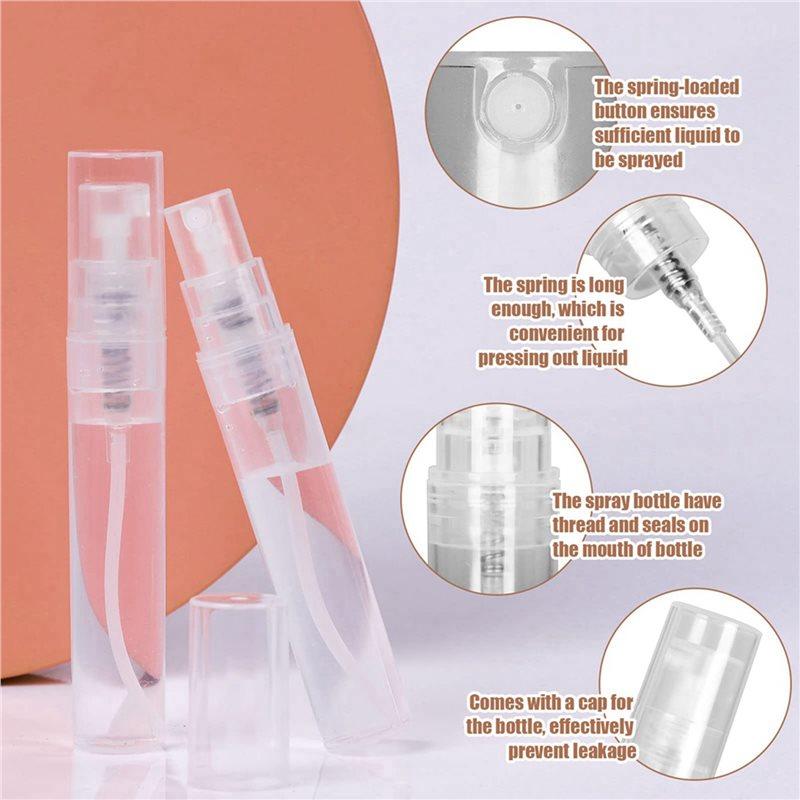 B-Est 240PCS 5Ml Mini Spray Bottle,Mini Clear Plastic Spray Bottle Empty, Fine Mist Refillable Perfume Bottle,Perfume Atomizer