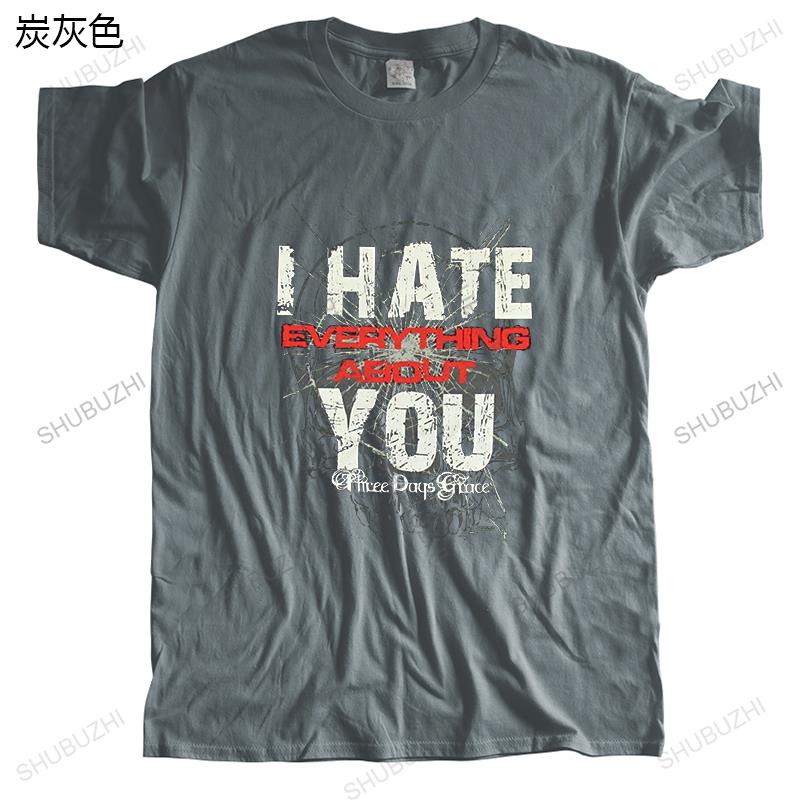 New Fashion Tshirt Unisex Crew Neck Tees Three Days Grace Hate Black T Shirt New Official Adult Everything About You