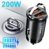 100 Вт / 200 Вт QC3.0 PD автомобильное зарядное устройство 5A быстрая зарядка 2 порта 12-24 В прикуриватель автомобильное зарядное устройство USBC для iPhone адаптер питания