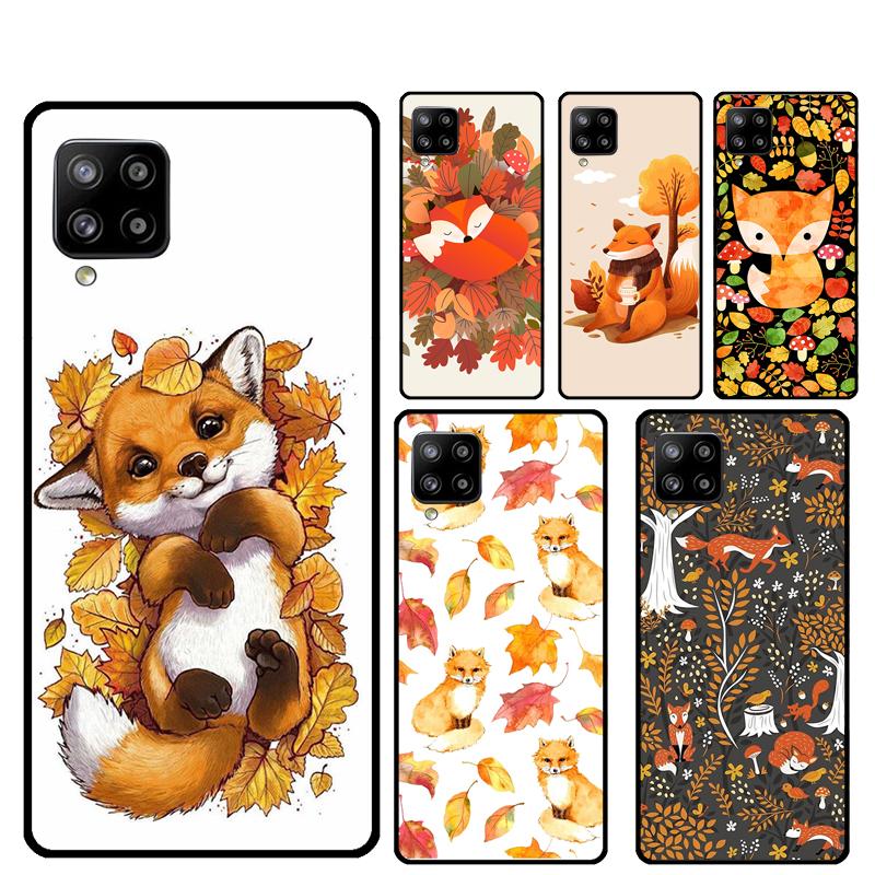 Autumn Leaves Fall Fox For Samsung Galaxy A55 A35 A15 A36 A56 A26 A16 A22 A32 A52 A54 A34 A53 A33 A13 A06 A05 Case