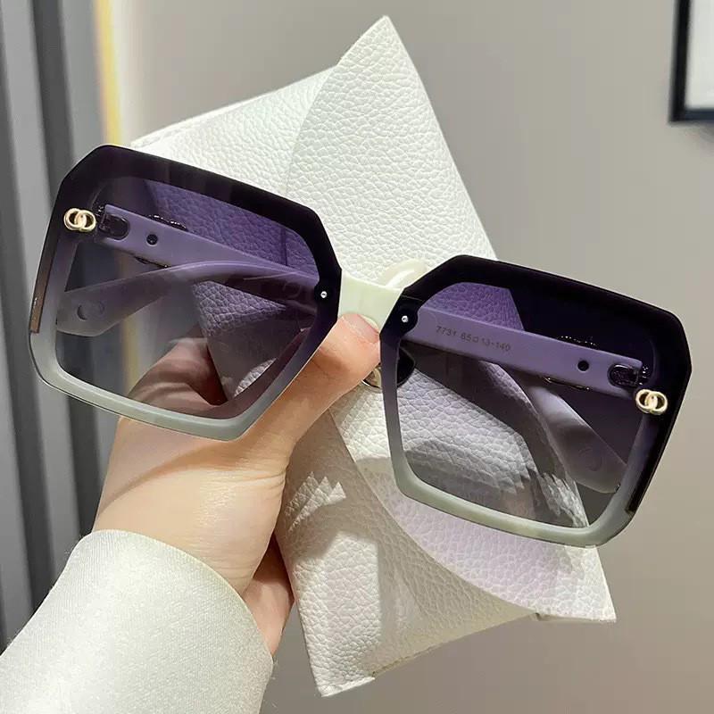 2025 High-End Women's Sunglasses: Large Frame, Square/Round Face, Anti-UV, Slimming Look