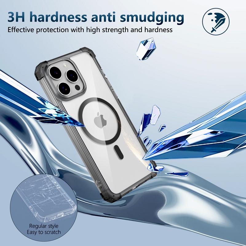 Ударопрочный прозрачный бронированный чехол для iPhone 17 16 15 14 13 12 Pro Max Plus 15Pro IPhone15 для Magsafe Mag Safe Зарядный чехол