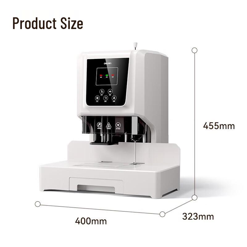 Deli Financial Document Binding Machine CN plug (adapter included)
