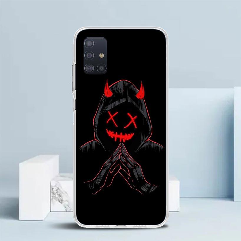 Чехол-бампер 'Дьявол Плохой Парень' Аниме для Samsung Galaxy A12 A22 A32 A52 A72 A02S Чехол для Телефона Note 20 Ultra 10 S10 Plus A51 A71 A50S A20
