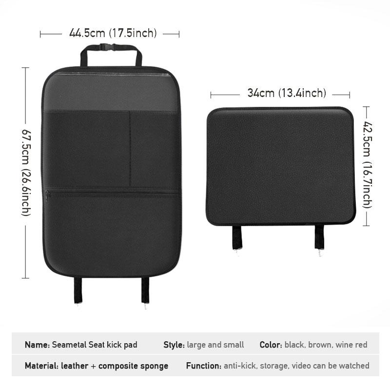 SEAMETAL Защитник спинки сиденья из ПУ кожи Универсальный интерьер Авто Защитные накладки от ударов по спинкам сидений Автомобильные коврики против ударов ногами от детей Аксессуары