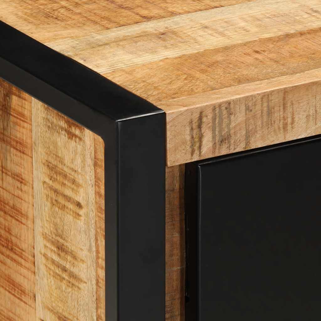 TV Stand 80x30x40 cm Rough Solid Mango Wood