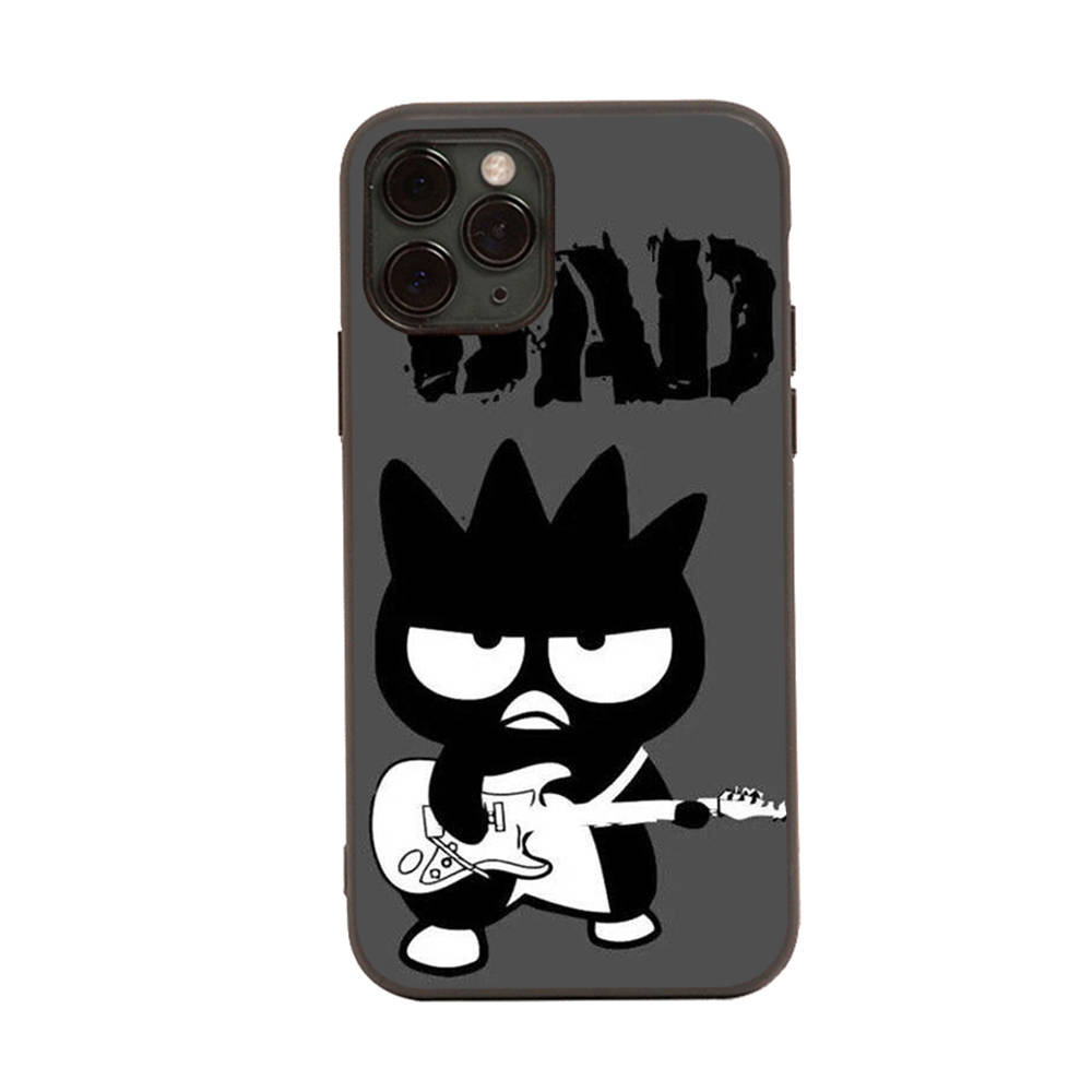 Чехол HK24 Badtz Maru Cartoon Black Sofe для iPhone 16 15 Plus 14 13 Pro 8 SE XR XS Max P30 Nova 5T Y5P Y6 Y7 Y8P Y9 Realme C30 C33 C31 VIVO Y36 V27