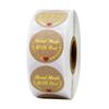 50-500pcs Brown Handmade with Love Stickers 25mm Wedding Stickers for Party Favors Decoration Envelope Seals Stationery Stickers