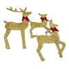 Праздничное украшение в виде оленя, золотистый светодиод, простая сборка, 3 предмета, семейный декор в виде оленя для рождественского фестиваля, двор