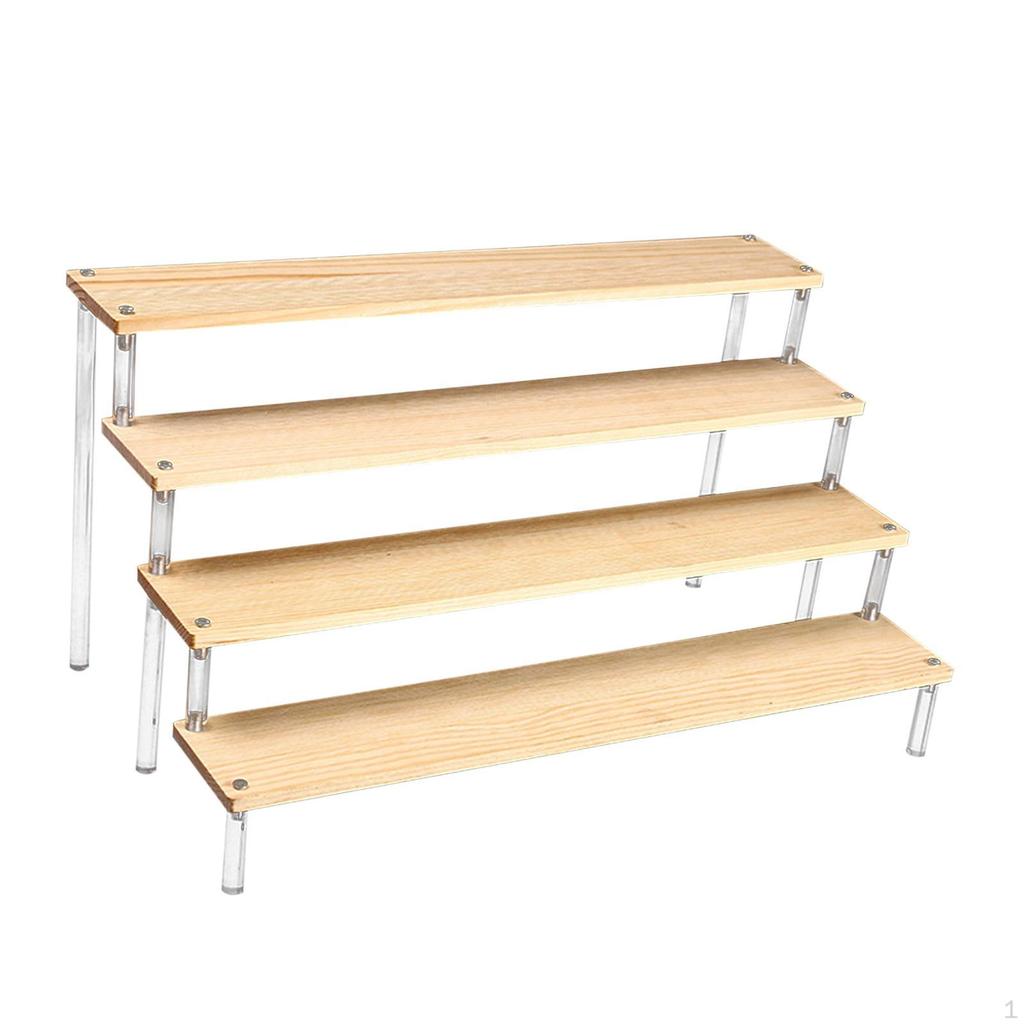 Прозрачный акриловый подставка-органайзер полка держатель для кексов витрина фурнитура дерево