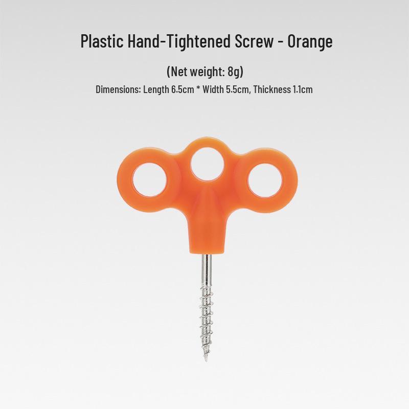 Luminous Outdoor Tent Stakes with Windproof Rope Fixing Buckle and Stainless Steel Threaded Ground Stakes.