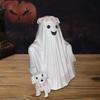Halloween Ghost Walking Dog Decoration Handcrafted Halloween Decor Spooky Halloween Ghost Dog for Home Decoration