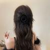 Korean Style Rose Feather Hair Bands Cloth Hair Rope Elegant Flower Headband  Women