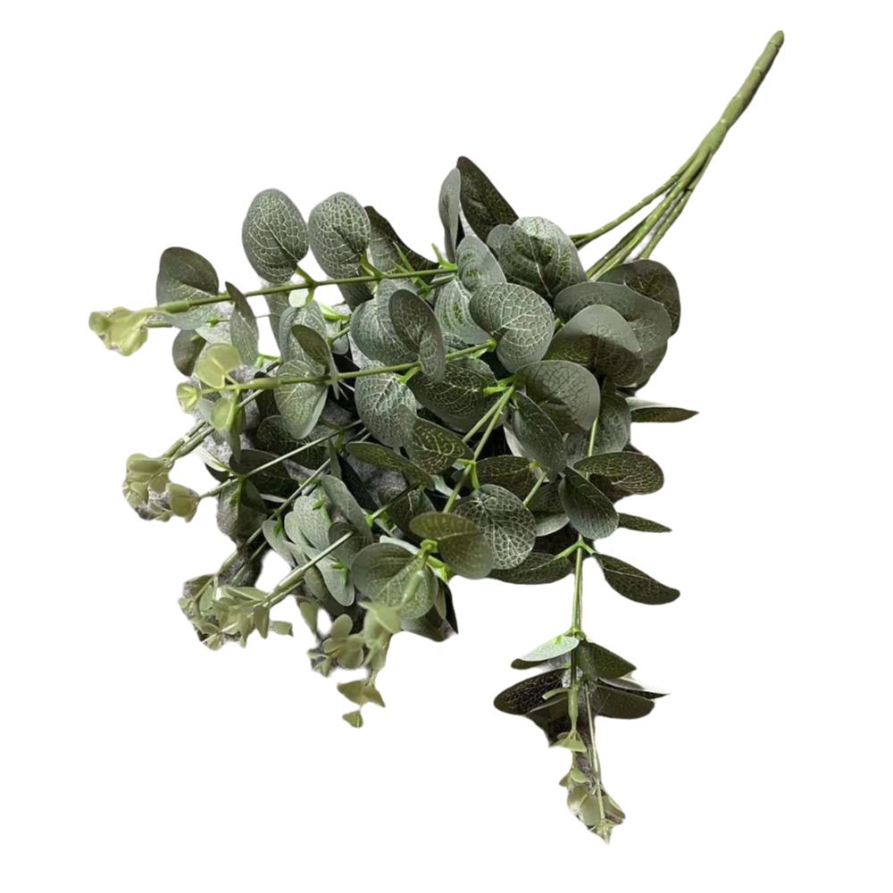 Новый искусственный эвкалипт с 16 головками, 128 шт. листьев, для DIY, поддельный эвкалипт, денежный лист, искусственные растения для дома, свадьбы, декора