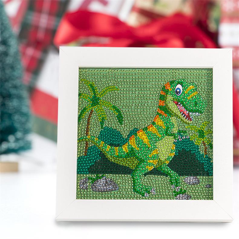 Kids Full Drill 5D Diamond Painting Kit, Cartoon Animal Handmade Diy Diamond Paste Decor Art