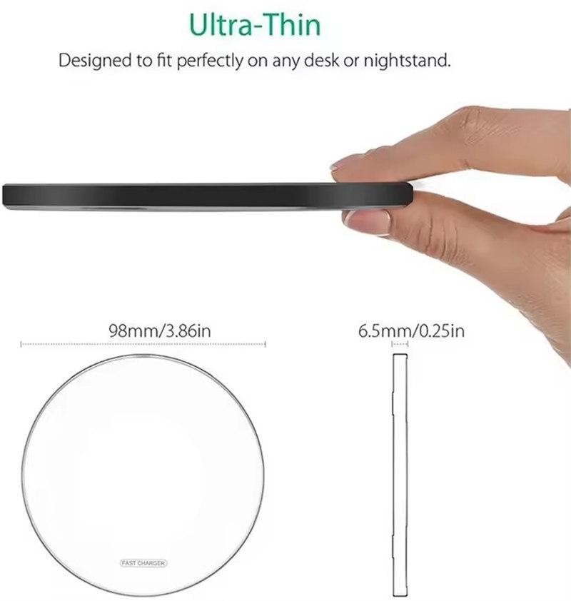 Быстрая беспроводная зарядная панель для iPhone 15 14 13 12 11 Pro Max Samsung Galaxy S24 S23 S22 S20 Xiaomi Беспроводная зарядная станция