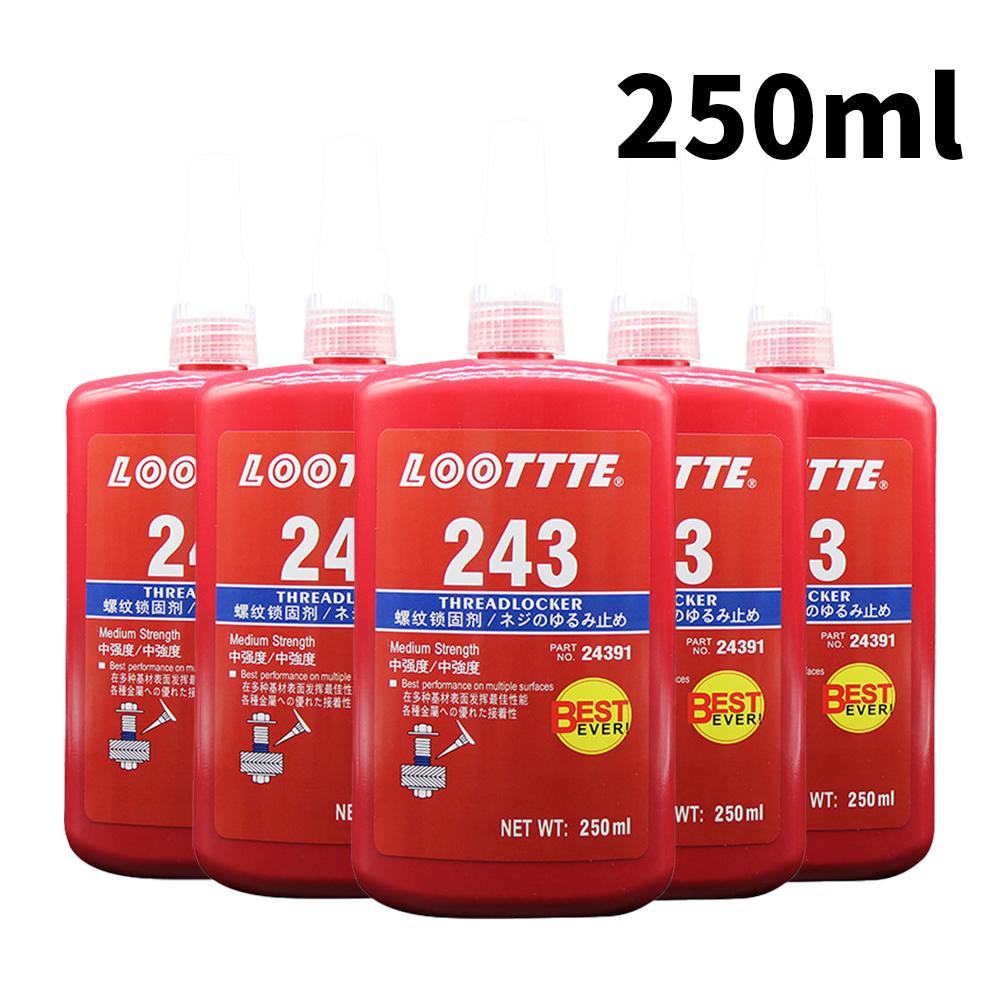 Высокопрочный фиксатор резьбы Thread Interlock 243 большой емкости Используется для фиксации резьбы M6-M20 и герметизации для дома, автомобиля, инструмента