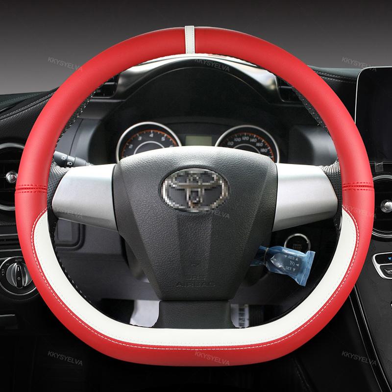 Автомобильный чехол на руль из микрофибры для Toyota, автоаксессуары, интерьер, быстрая доставка