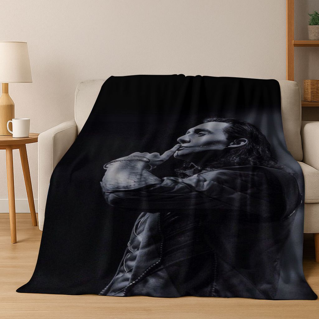 3D Tom Hiddleston Art Actor Star Flannel Blanket,Cozy Soft Throw Blanket for Home Bedroom Bed Sofa Picnic Office Cover Kids Gift