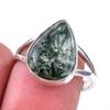Натуральный драгоценный камень серафинит 925 пробы, ювелирное кольцо из стерлингового серебра, размер 8 l5W62