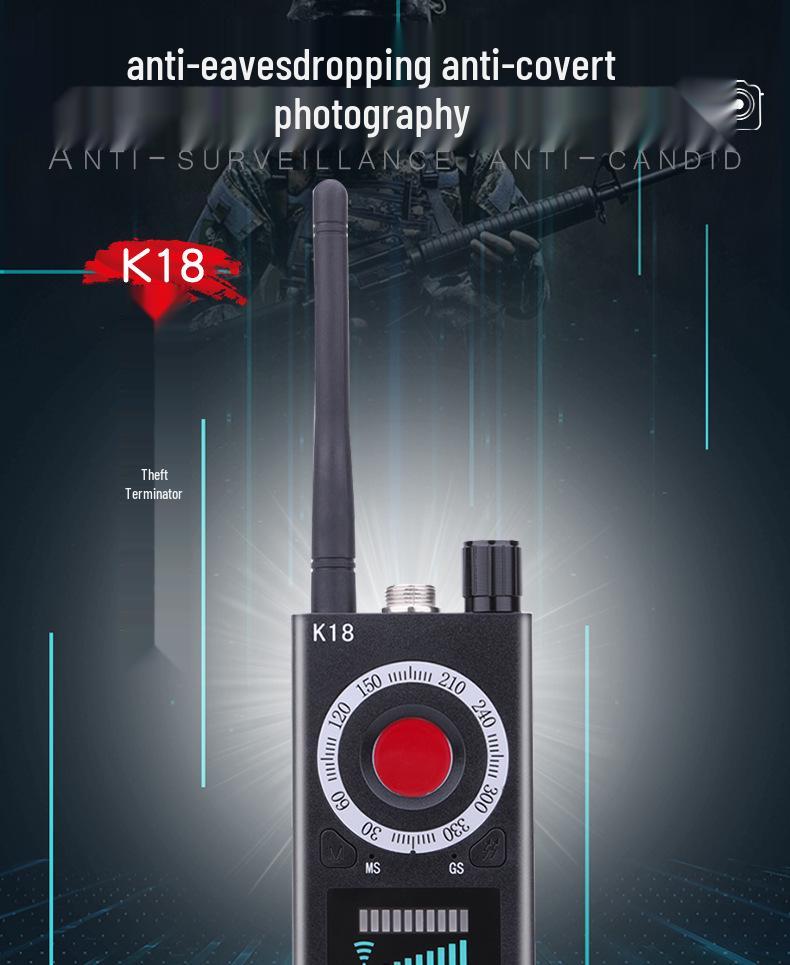 K18 Anti-Surveillance Detector: High-Sensitivity Wireless Signal Scanner for Eavesdropping and GPS Tracking Detection