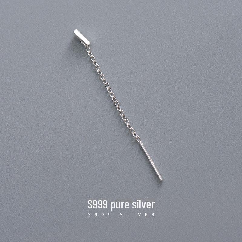 Серьги-буквы Banyan Tree S999 из стерлингового серебра для женщин — модный холодный стиль 2023 года