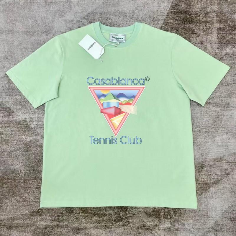 Casablanca Hip Hop Short Sleeve T Shirt Men Women Casual Loose Fit Tee 2025