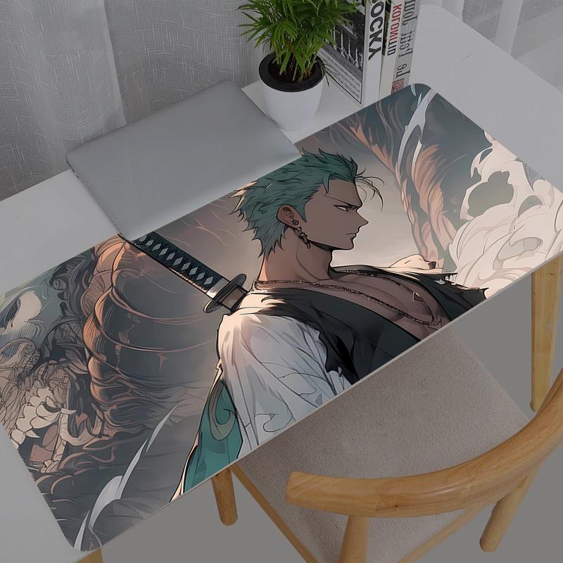 Mouse Pad Gaming One Piece Zoro Accessories Pc Gamer Alfombrilla Xxl Computer Desk Mat Laptop Varmilo Keyboard Mousepad
