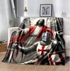 Cross Templars Knight Flannel Blanket Soft Warm All-Season Throw, Design for Camping, Car Travel, Hiking Sofa, Bed, Office Perfect Gift for Parties